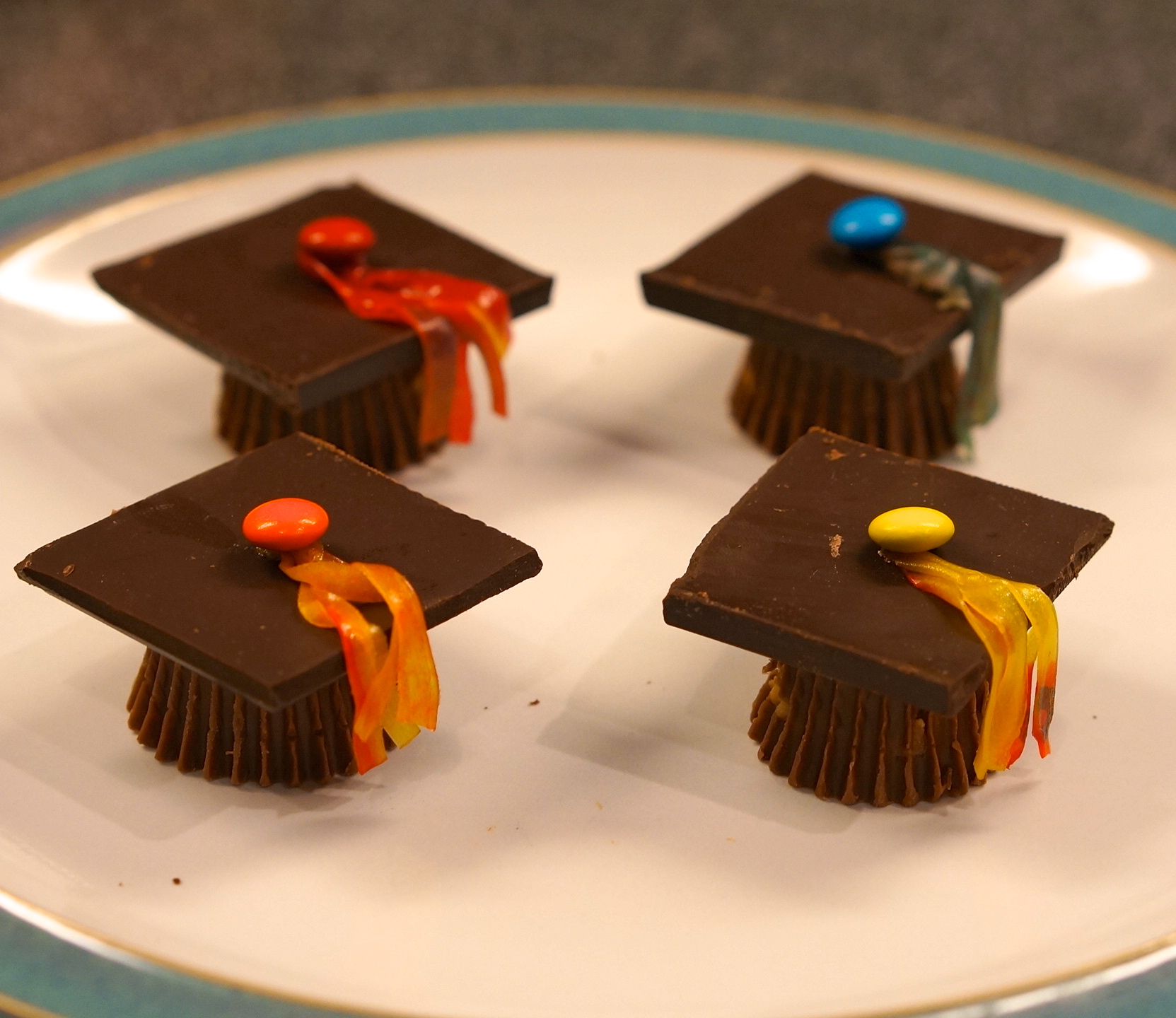 Adorable Chocolate Graduation Cap Dessert