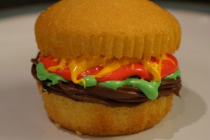 Hamburger cupcakes